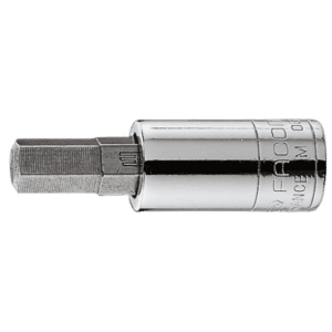 Facom 1/4 drive metric 6-point socket for precise automotive and mechanical work.
