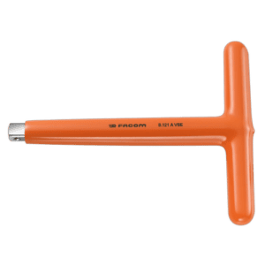 Facom VSE series 1,000 Volt insulated 1/2 handle S.121AVSE, orange electrical tool for high-voltage work.