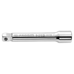 Facom S.S 1/2 wobble drive extension in polished chrome finish for automotive and mechanical use.