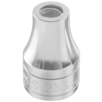Close-up of a Facom S-1/2 drive spring-clip bit holder S.237 in silver finish, designed for professional tool use.
