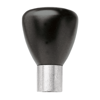 Close-up of a black Facom S.305P swivel handle with metal base for industrial use.