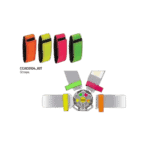 Sabelt Fluo coloured Velcro straps for shoulder and lap belts in vibrant orange, yellow, pink, and green for racing safety gear.