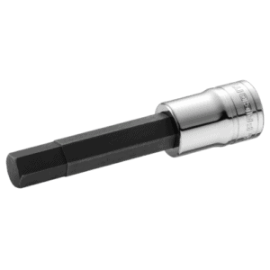 Facom SHP.LA 1/2 drive long and extra-long reach metric hexagon bit socket on a black background.