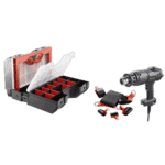 Grand Prix Racewear heat shrinking sheath kit with toolbox, heat gun, and accessories for electrical insulation and protection.