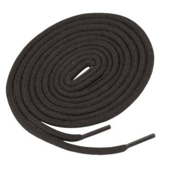 Black racing shoelaces for Grand Prix Racewear, designed for motorsport footwear and accessories.