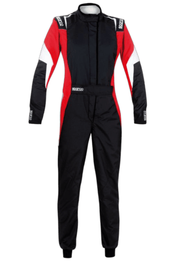 Sparco Competition Female Race Suit - Black / Red / White