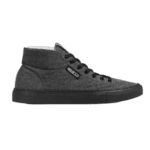 Grey high-top racing shoes by Sparco, designed for motorsport enthusiasts, featuring durable fabric and a comfortable fit.
