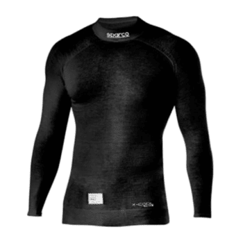 Black long-sleeve racing base layer shirt from Grand Prix Racewear, designed for motorsport enthusiasts and professional drivers.