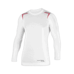 White Grand Prix Racewear racing jersey with red accents and X-Cool technology for motorsport enthusiasts.