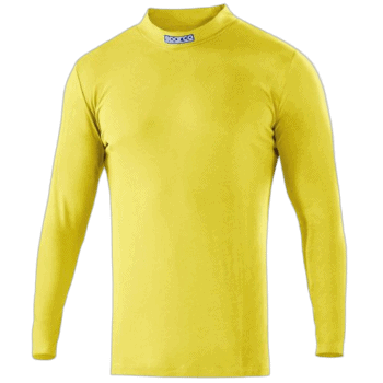 Yellow long-sleeve racing shirt from Grand Prix Racewear, designed for motorsport enthusiasts and professionals.