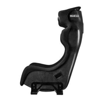 Sparco racing seat with ergonomic design and carbon fibre finish, ideal for motorsport enthusiasts and professional racers.