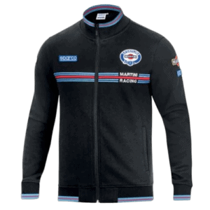 01278MR Sparco Full Zip Sweatshirt Martini Racing - Black