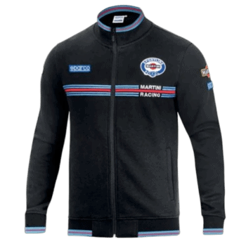 01278MR Sparco Full Zip Sweatshirt Martini Racing - Black