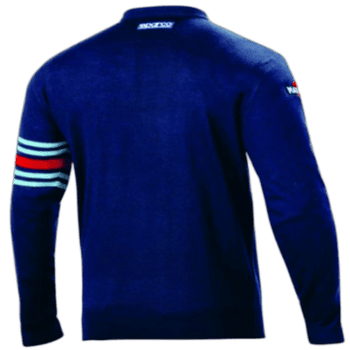Blue Grand Prix Racewear racing jacket with red, white, and blue stripes on the sleeve, designed for motorsport enthusiasts and professionals.
