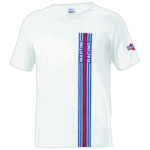 A01339MRNR Sparco T-Shirt Big Stripes Martini Racing - White