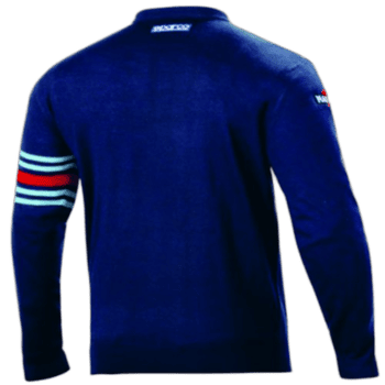 Blue Grand Prix Racewear racing jacket with red, white, and blue stripes on the sleeve, designed for motorsport enthusiasts and professionals.