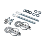 Set of metal fasteners, bolts, nuts, and locking rings for racewear equipment from Grand Prix Racewear.