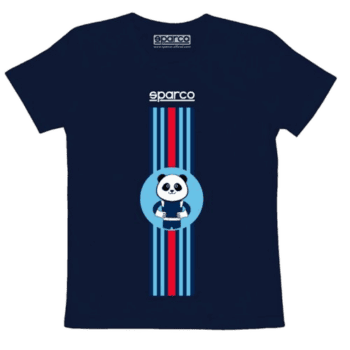 Grand Prix Racewear T-shirt featuring a panda mascot and racing stripes, ideal for motorsport enthusiasts and fans of racing apparel.