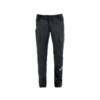 Black Grand Prix Racewear racing pants with protective padding and logo, designed for motorsport safety and performance.