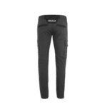 Black Grand Prix Racewear racing trousers with protective padding and multiple pockets, designed for motorsport enthusiasts and professional racers.