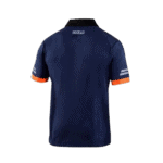 Blue Grand Prix racing shirt with Sparco logo and orange accents on sleeves, designed for motorsport enthusiasts.