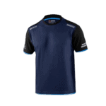 Grand Prix Racewear racing t-shirt in blue and black with Sparco branding, designed for motorsport enthusiasts and racers.