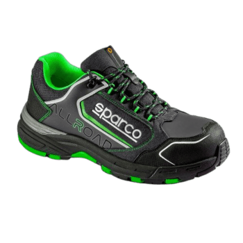Sparco All Road S3 Mechanics Shoe - NavyBlue/FluroGreen