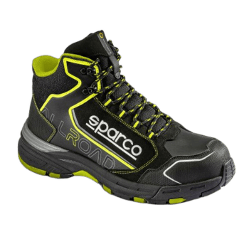 Sparco All Road H S3 ESD Mechanics Shoe - Black/Fluroyellow