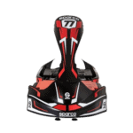 High-performance Sparco kart racing seat with red and black design, ideal for competitive karting at Grand Prix Racewear.