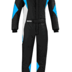 Sparco Superleggera Race Suit - Black / Cyan