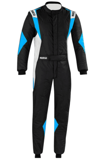 Sparco Superleggera Race Suit - Black / Cyan