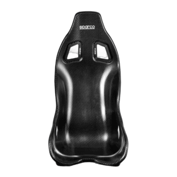 Sparco racing seat made from lightweight carbon fibre, designed for motorsport safety and performance.