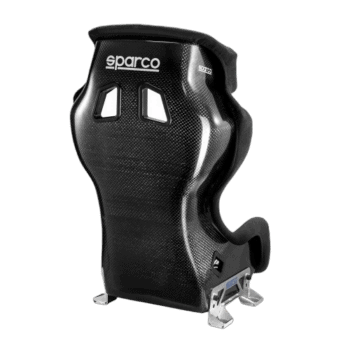 Sparco racing seat designed for motorsport safety and comfort, featuring lightweight carbon fibre construction and ergonomic support.
