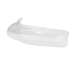 Clear racing helmet visor for Grand Prix Racewear, designed for optimal visibility and safety in motorsport.