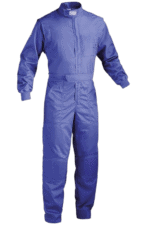 Blue Grand Prix Racewear racing suit designed for motorsport safety and performance.
