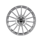 OZ Racing Superturismo LM 17 Alloy Wheel in Matt Silver on a black background.