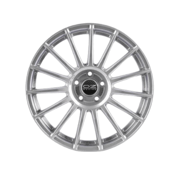 OZ Racing Superturismo LM 17 Alloy Wheel in Matt Silver on a black background.