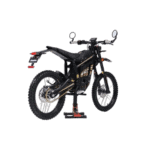 Electric dirt bike with rugged tires and advanced suspension, ideal for off-road racing and adventure riding.