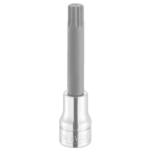 Close-up of a Facom SV.LB 1/2 drive long-reach XZN spline bit socket on a black background.