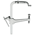 Facom valve lifter U.13L clamped with a C-clamp for precise engine valve adjustment.