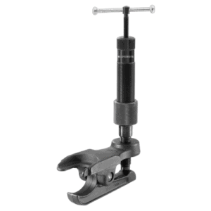 Facom hydraulic ball joint puller U.18H36 for automotive suspension repairs, featuring a sturdy design with a T-handle and adjustable clamp.
