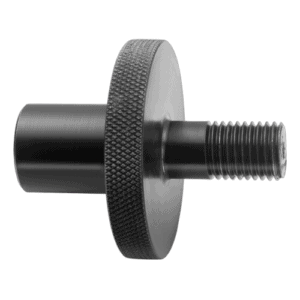 Close-up of a metallic Facom adaptor tip for separators U.301 / U.302 on slide hammer U.49AM U.301E2, showing detailed threading and textured grip.
