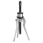 Close-up of a professional automotive inside puller tool with three legs and adjustable central screw for precise removal tasks.
