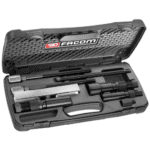 Facom heavy engineering puller kit U.49PJ4 with various tools in a black case, ideal for automotive and industrial repairs.