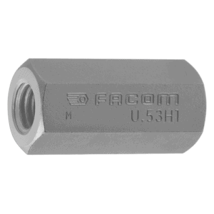 Facom U.53H threaded tip adaptor for precision tools, made of durable metal with engraved branding and specifications.