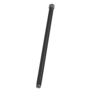 Black threaded screw U.9-03 for industrial or mechanical use, shown vertically.