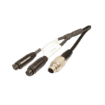 Racewear communication cables with connectors for motorsport events, used for team radio and data transfer at Grand Prix races.