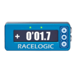 Racelogic lap timer device used in motorsport for accurate lap timing and data collection.