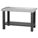 Facom galvanized steel workbench with 1.5m worktop, ideal for maintenance tasks and workshop use.