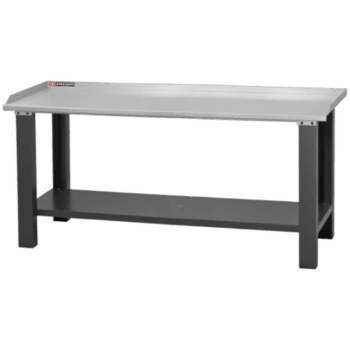 Facom galvanized steel workbench with 2m worktop, ideal for maintenance and workshop use.